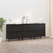 Bufeturi 3 pcs Stejar Negru 60 x 35 x 70 cm Lemn compozit - WALTI WALTI