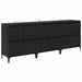 Bufeturi 3 pcs Stejar Negru 60 x 35 x 70 cm Lemn compozit - WALTI WALTI