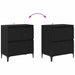 Bufeturi 3 pcs Stejar Negru 60 x 35 x 70 cm Lemn compozit - WALTI WALTI