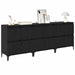 Bufeturi 3 pcs Stejar Negru 60 x 35 x 70 cm Lemn compozit - WALTI WALTI