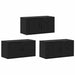 Set Dulap TV montat pe perete Pe perete 3 pcs Stejar Negru - WALTI WALTI