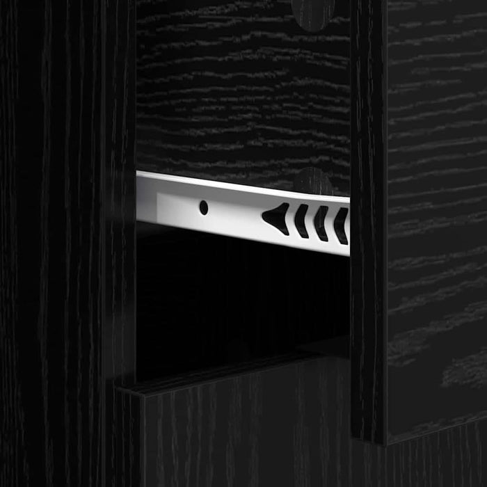 Bufeturi 2 pcs Stejar Negru 60 x 30 x 70 cm Lemn compozit - WALTI WALTI