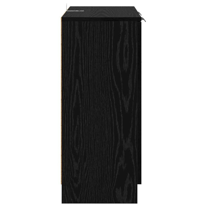 Bufeturi 2 pcs Stejar Negru 60 x 30 x 70 cm Lemn compozit - WALTI WALTI