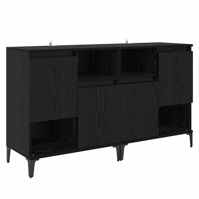 Bufeturi 2 pcs Stejar Negru 60 x 35 x 70 cm Lemn compozit - WALTI WALTI