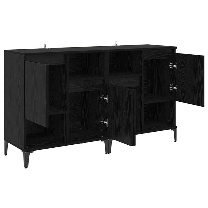 Bufeturi 2 pcs Stejar Negru 60 x 35 x 70 cm Lemn compozit - WALTI WALTI
