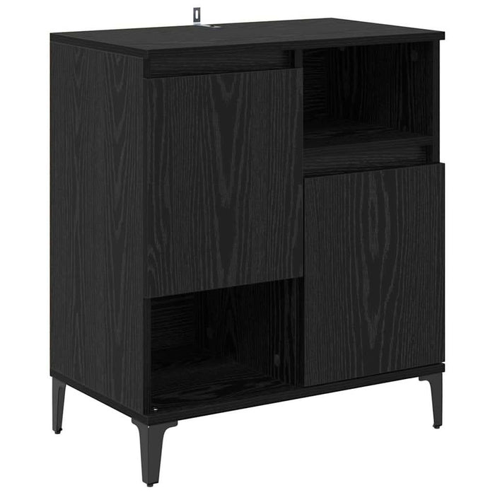 Bufeturi 2 pcs Stejar Negru 60 x 35 x 70 cm Lemn compozit - WALTI WALTI