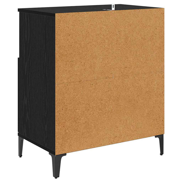 Bufeturi 2 pcs Stejar Negru 60 x 35 x 70 cm Lemn compozit - WALTI WALTI
