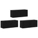 Set Dulap TV montat pe perete Pe perete 3 pcs Stejar Negru - WALTI WALTI