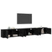 Set Dulap TV montat pe perete Pe perete 3 pcs Stejar Negru - WALTI WALTI