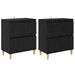 Bufeturi 2 pcs Stejar Negru 60 x 35 x 70 cm Lemn compozit - WALTI WALTI