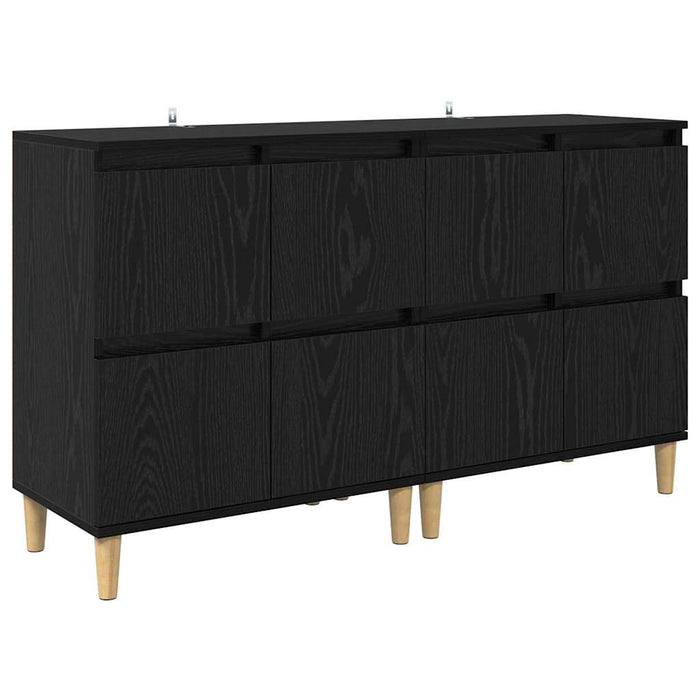 Bufeturi 2 pcs Stejar Negru 60 x 35 x 70 cm Lemn compozit - WALTI WALTI