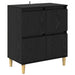 Bufeturi 2 pcs Stejar Negru 60 x 35 x 70 cm Lemn compozit - WALTI WALTI