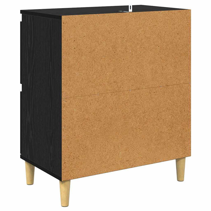 Bufeturi 2 pcs Stejar Negru 60 x 35 x 70 cm Lemn compozit - WALTI WALTI
