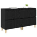 Bufeturi 2 pcs Stejar Negru 60 x 35 x 70 cm Lemn compozit - WALTI WALTI