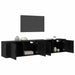 Set Dulap TV montat pe perete Pe perete 2 pcs Stejar Negru - WALTI WALTI