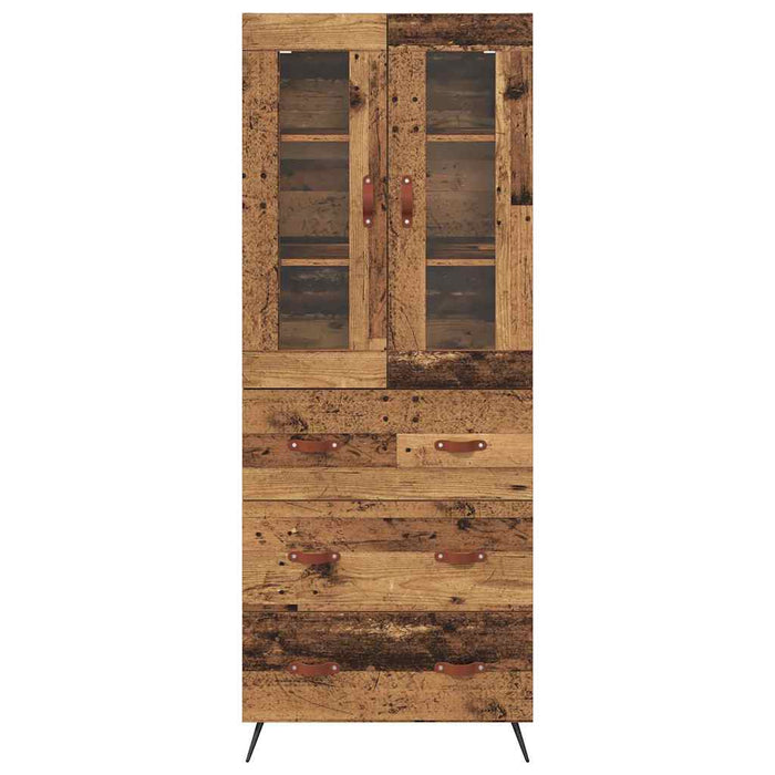 Cabinet înalt cu raft cu sertar 2 pcs Lemn vechi Lemn compozit - WALTI WALTI