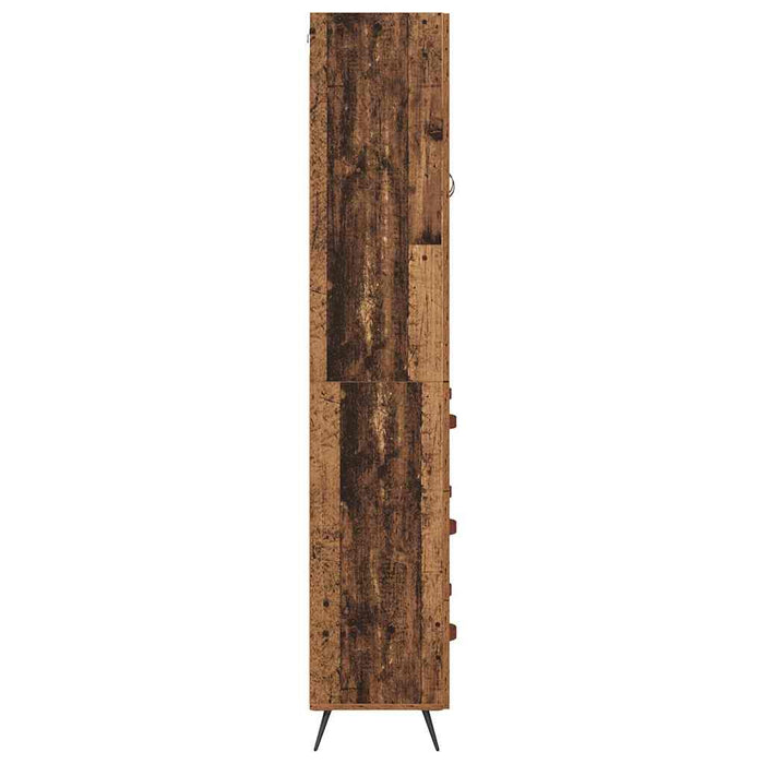 Cabinet înalt cu raft cu sertar 2 pcs Lemn vechi Lemn compozit - WALTI WALTI