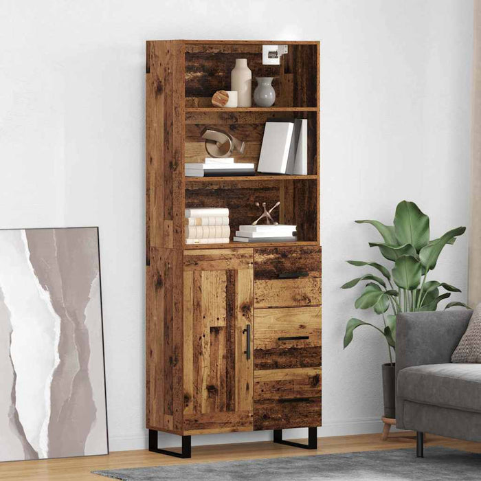 Bufet cu sertar 2 pcs Lemn vechi Lemn compozit - WALTI WALTI