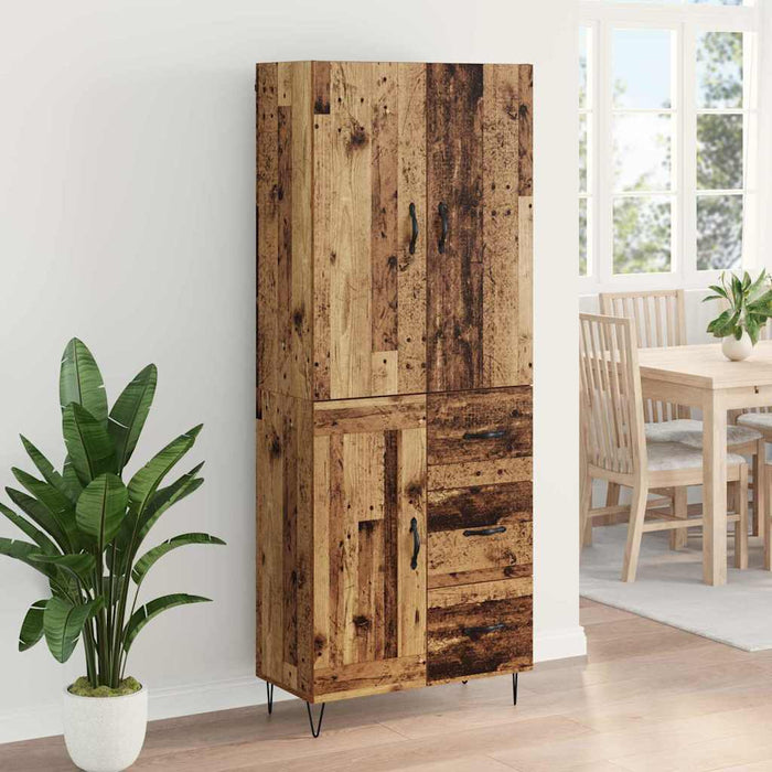 Bufet cu sertar 2 pcs Lemn vechi Lemn tehnic și sticlă - WALTI WALTI
