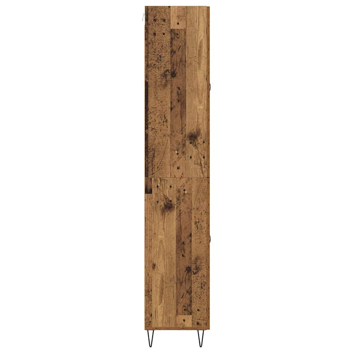 Bufet cu sertar 2 pcs Lemn vechi Lemn tehnic și sticlă - WALTI WALTI