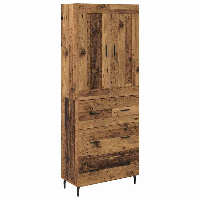 Bufet cu sertar 2 pcs Lemn vechi Lemn compozit - WALTI WALTI