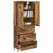 Bufet cu sertar 2 pcs Lemn vechi Lemn compozit - WALTI WALTI