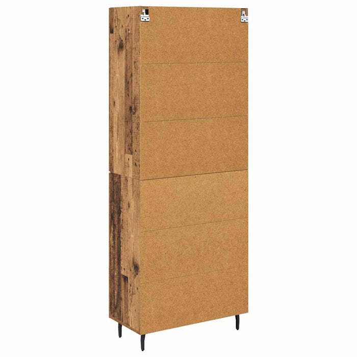 Bufet 2 pcs Lemn Vechi Lemn Stratificat și Sticlă - WALTI WALTI