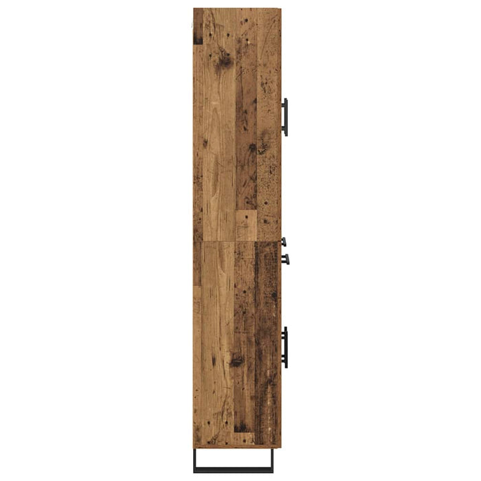 Bufet cu sertar 2 pcs Lemn Vechi Lemn Stratificat și Sticlă - WALTI WALTI