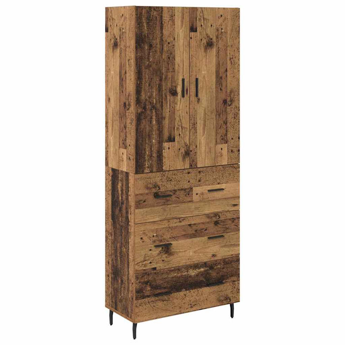 Bufet Lemn Vechi 69,5 x 34 x 180 cm Lemn Stratificat și Sticlă - WALTI WALTI