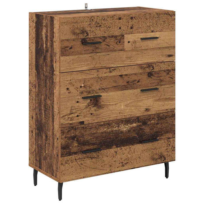 Bufet Lemn Vechi 69,5 x 34 x 180 cm Lemn Stratificat și Sticlă - WALTI WALTI