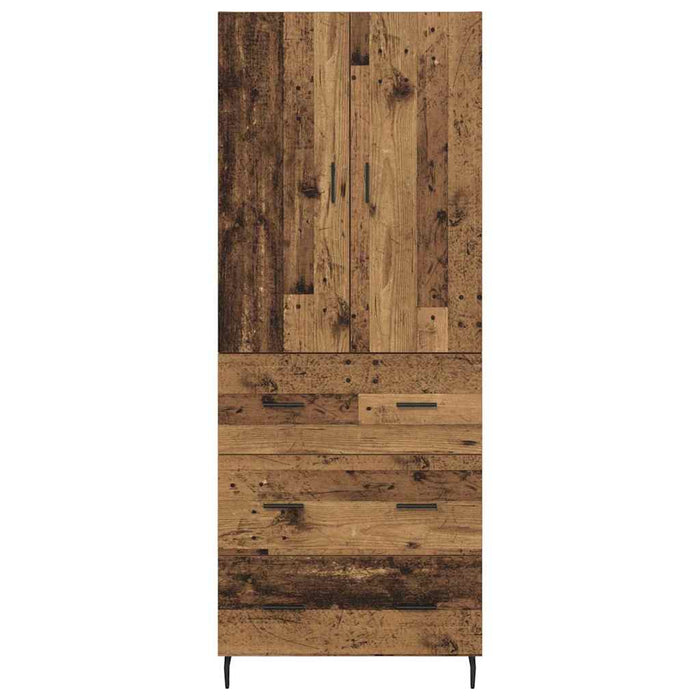 Bufet Lemn Vechi 69,5 x 34 x 180 cm Lemn Stratificat și Sticlă - WALTI WALTI