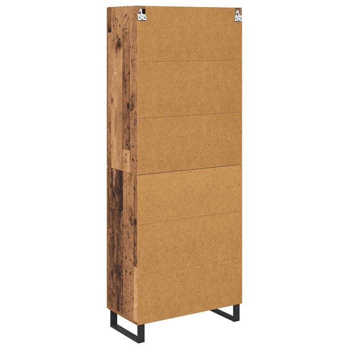 Bufet 2 pcs Lemn Vechi Lemn Stratificat și Sticlă - WALTI WALTI