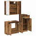 Set de mobilier pentru baie 3 pcs Lemn vechi Lemn compozit - WALTI WALTI