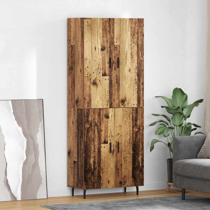 Bufet Lemn Vechi 69,5 x 34 x 180 cm Lemn Stratificat și Sticlă - WALTI WALTI