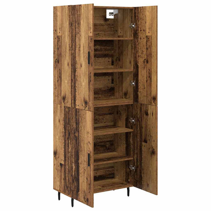 Bufet Lemn Vechi 69,5 x 34 x 180 cm Lemn Stratificat și Sticlă - WALTI WALTI