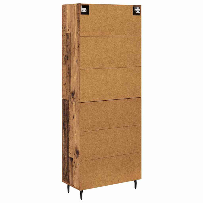 Bufet Lemn Vechi 69,5 x 34 x 180 cm Lemn Stratificat și Sticlă - WALTI WALTI