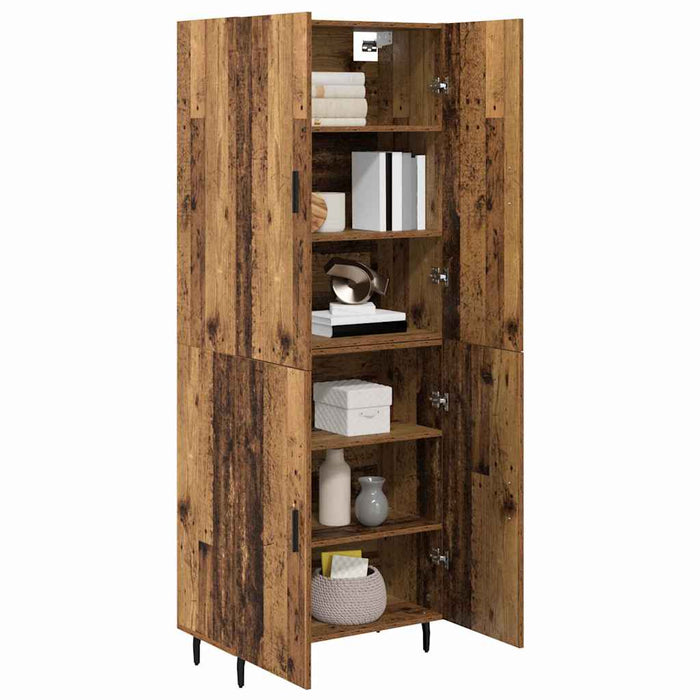 Bufet Lemn Vechi 69,5 x 34 x 180 cm Lemn Stratificat și Sticlă - WALTI WALTI