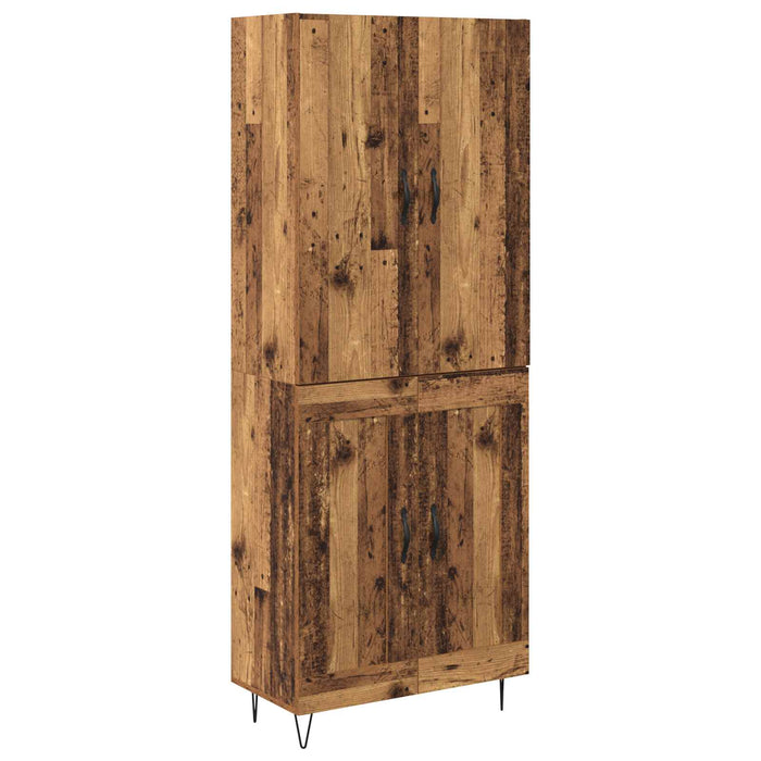 Bufet 2 pcs Lemn vechi Lemn tehnic și sticlă - WALTI WALTI