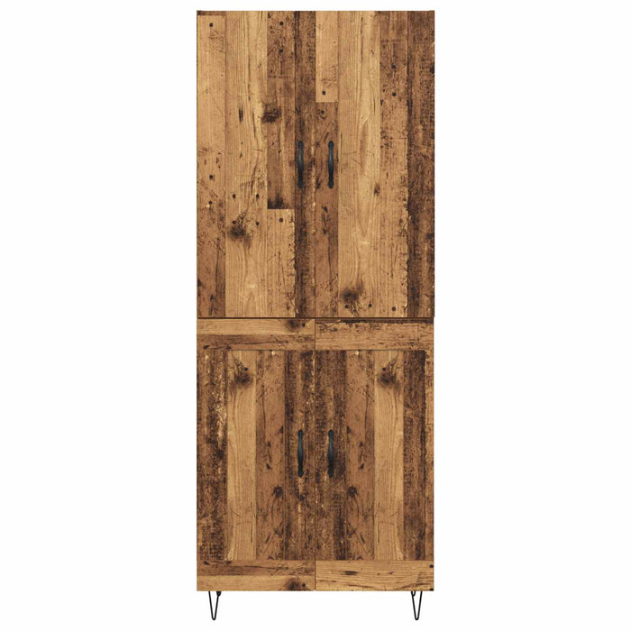 Bufet 2 pcs Lemn vechi Lemn tehnic și sticlă - WALTI WALTI