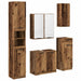 Set de mobilier pentru baie 5 pcs Lemn vechi Lemn compozit - WALTI WALTI