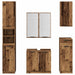Set de mobilier pentru baie 5 pcs Lemn vechi Lemn compozit - WALTI WALTI