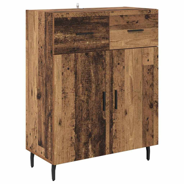 Bufet Lemn Vechi 69,5 x 34 x 180 cm Lemn Stratificat și Sticlă - WALTI WALTI