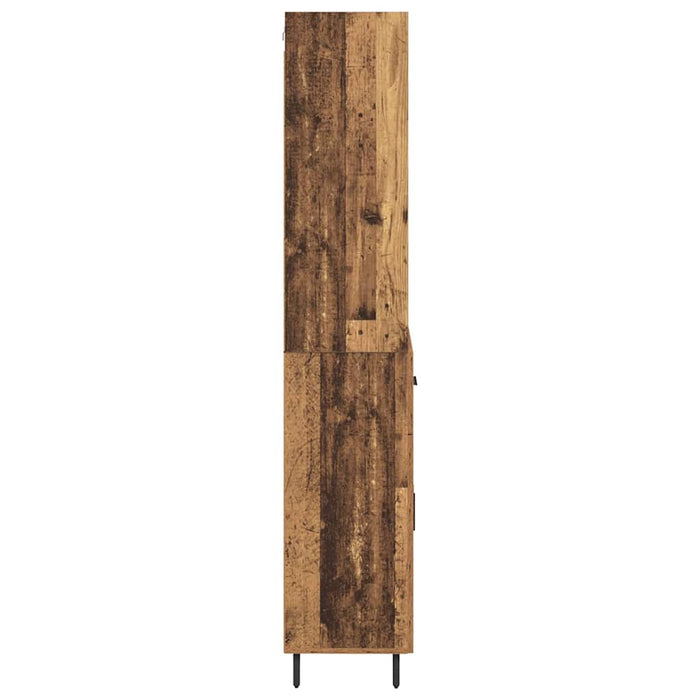Bufet Lemn Vechi 69,5 x 34 x 180 cm Lemn Stratificat și Sticlă - WALTI WALTI