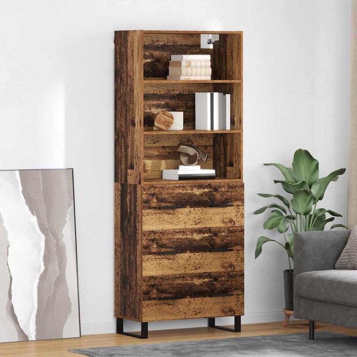 Bufet cu sertar 2 pcs Lemn vechi Lemn compozit - WALTI WALTI
