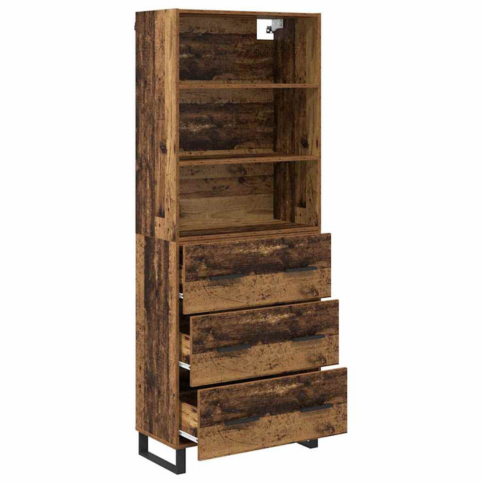 Bufet cu sertar 2 pcs Lemn vechi Lemn compozit - WALTI WALTI