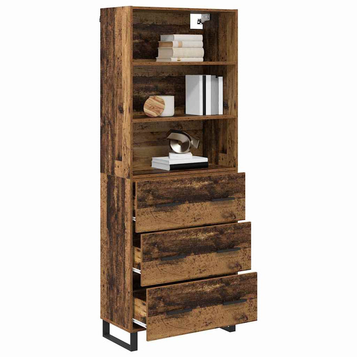 Bufet cu sertar 2 pcs Lemn vechi Lemn compozit - WALTI WALTI