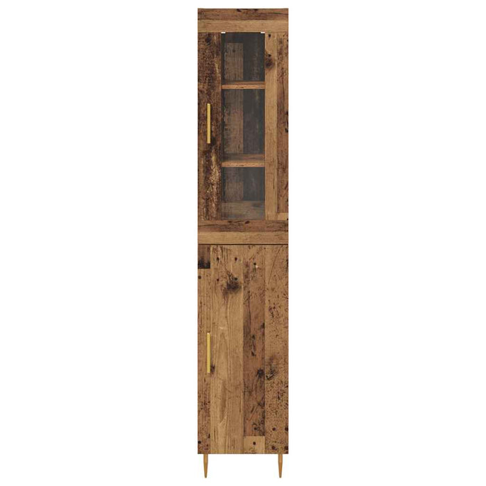 Bufet 2 pcs Lemn Vechi Sticlă - WALTI WALTI