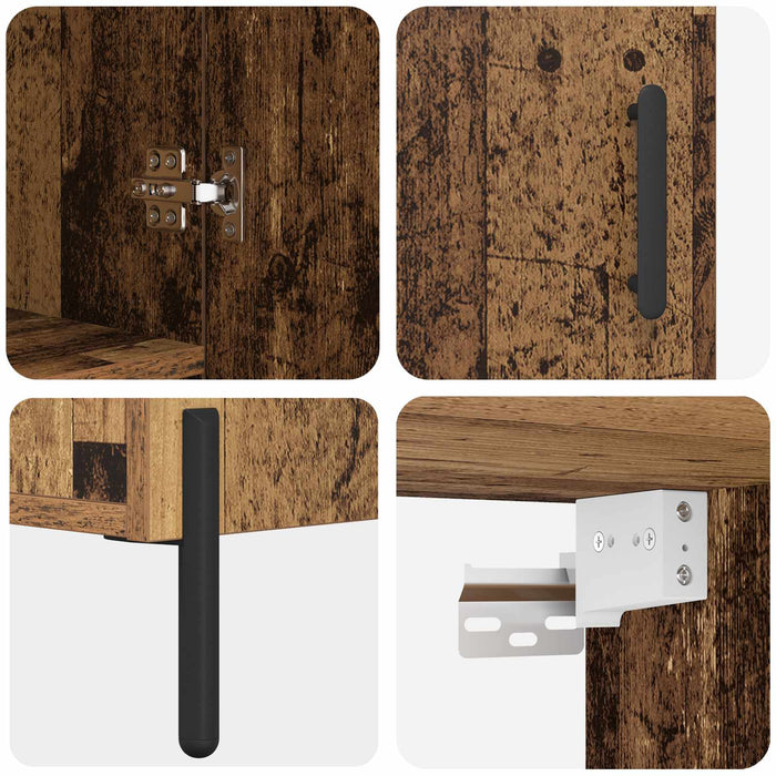 Bufet Pe perete Lemn Vechi 69,5 x 34 x 180 cm Lemn compozit - WALTI WALTI