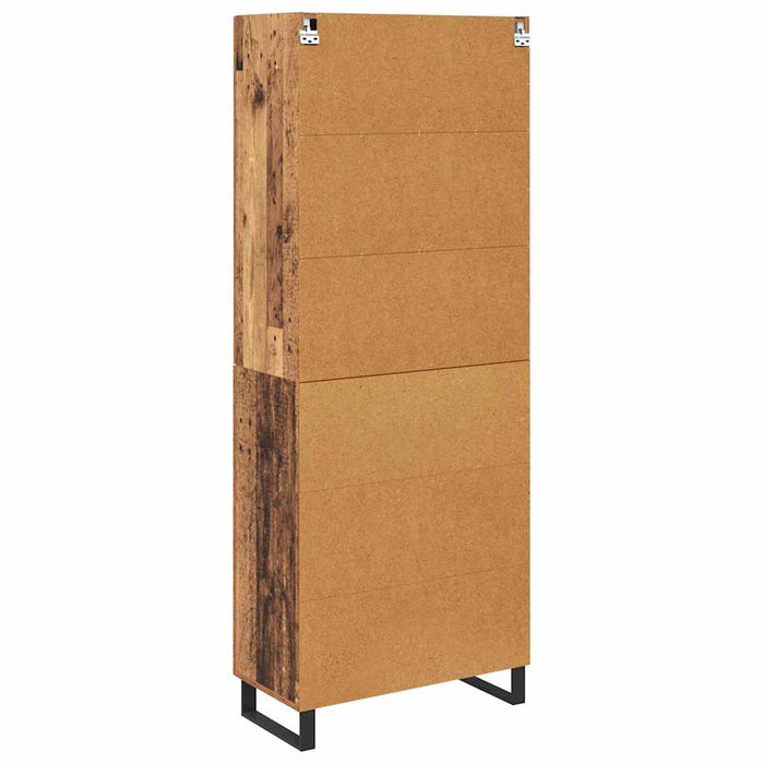Bufet cu sertar 2 pcs Lemn Vechi Lemn Stratificat și Sticlă - WALTI WALTI