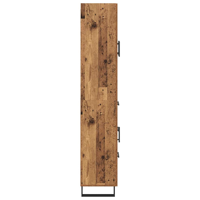 Bufet cu sertar 2 pcs Lemn Vechi Lemn Stratificat și Sticlă - WALTI WALTI